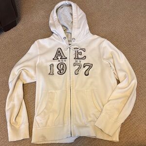 AE Cream Hoodie with Logo